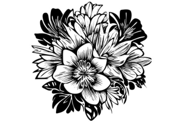 Stylized Floral Artwork: AFlower Bouquet