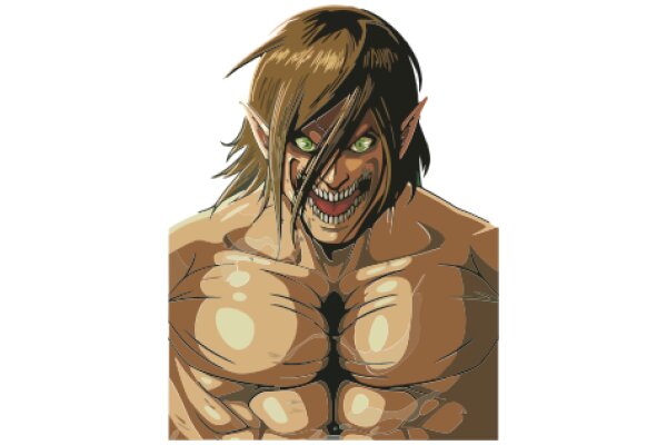 A Shirtless Character in a White Background