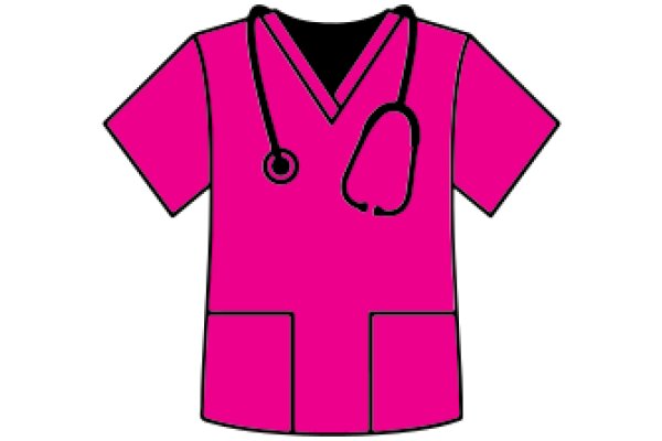 Vibrant Pink Medical Coat with Stethoscope