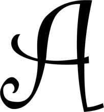 Simplistic Black Letter 'A' on a White Background