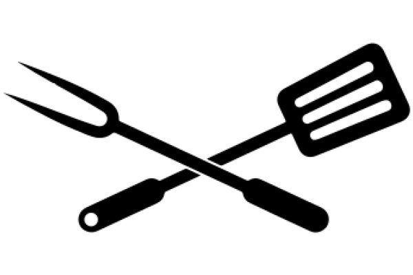 A Simple Icon of a Fork and Spatula