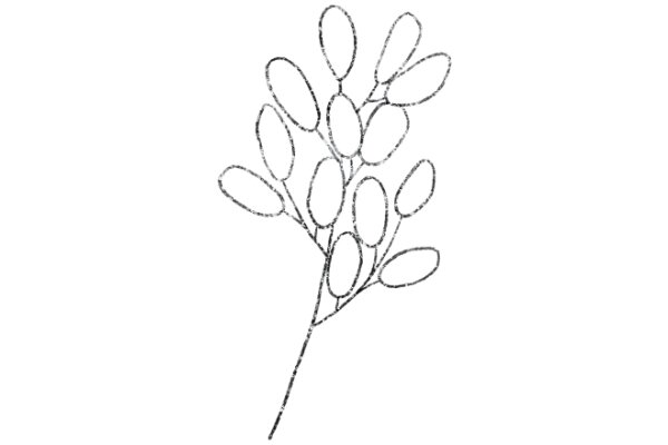 Elegant Line Drawing of a Plant