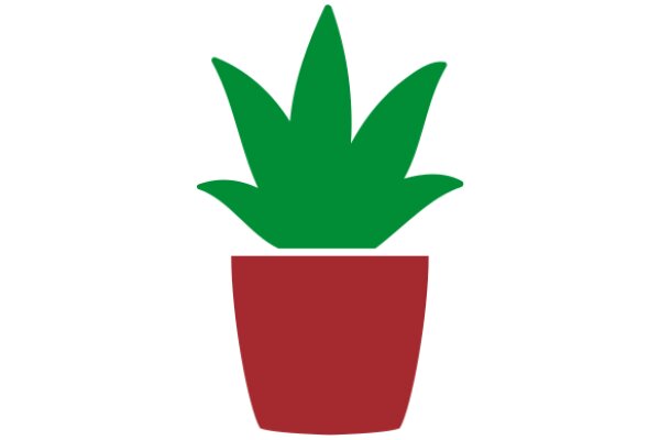 Vibrant Green and Red Flower Icon