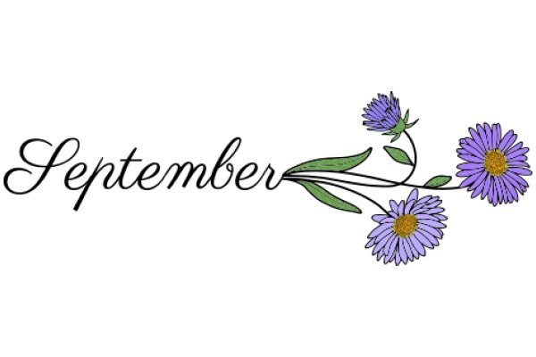 September's Flowery Embrace: A Visual Poem