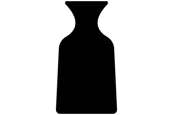 A Solid Black Vase Silhouette