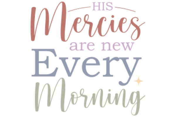 His Mercies Are New Every Morning