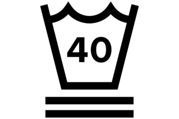 Simplistic Icon of a Bucket with the Number 40