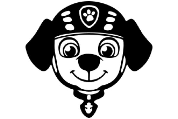 Adorable Dog Logo with a Helmet