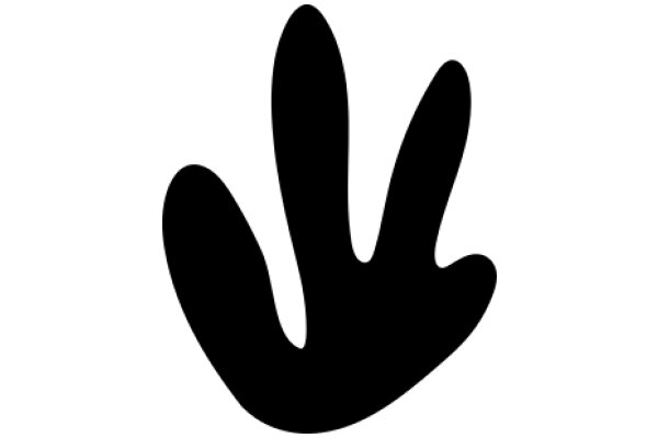 Simplistic Silhouette of a Hand