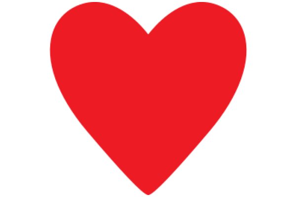 A Solid Red Heart on a White Background