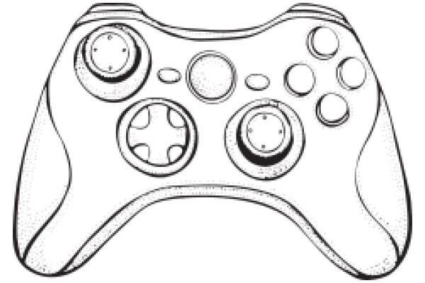 Stylized Illustration of a Video Game Controller