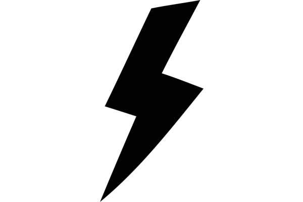 Stylized Black Lightning Logo