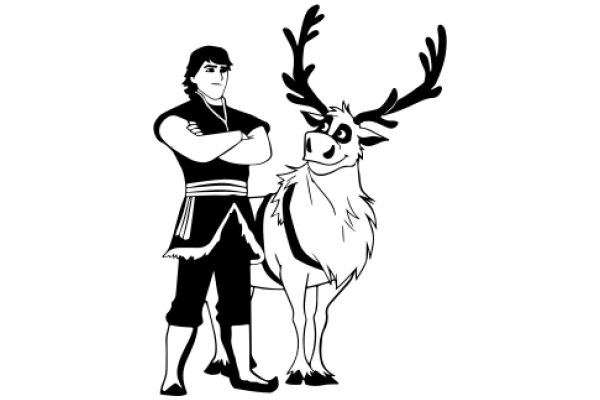 A Humorous Encounter: A Man and a Moose