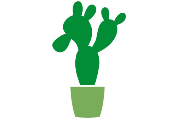 Simplistic Green Cactus Icon