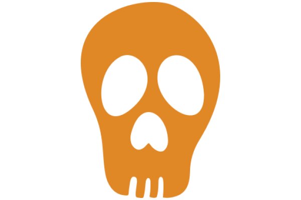 A Simple, Orange Skull Icon