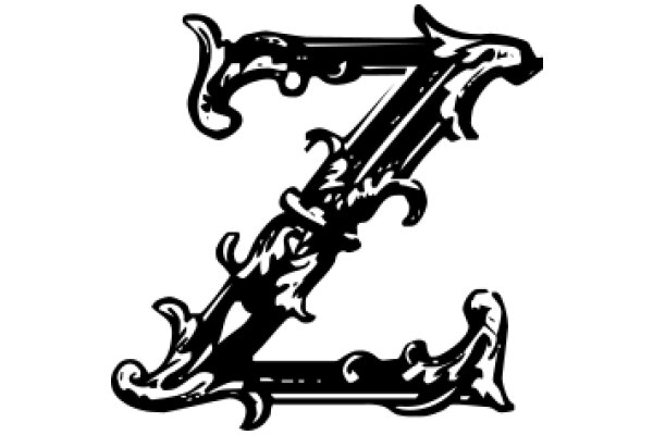 Stylized Letter 'Z' with Intricate Decorative Designs