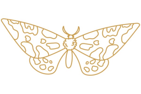 Stylized Butterfly with Patterned Wings