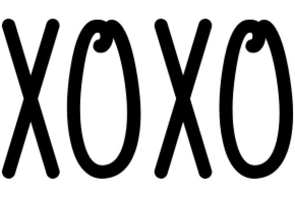 A Illustration of the Word 'XOXO' in a Stylized Font