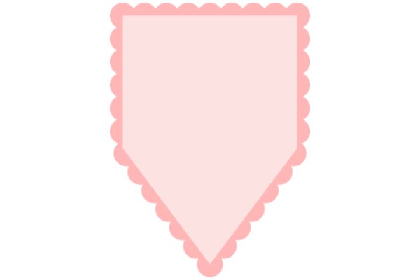 A Simple Pink Banner with Scalloped Edges