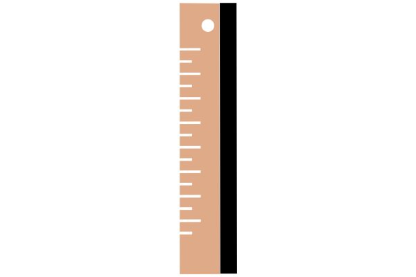 A Solid Ruler in a White Background