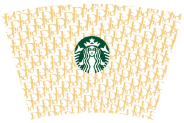 Starbucks Logo on a Patterned Background