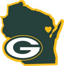 Green and Yellow State Logo with Heart Design