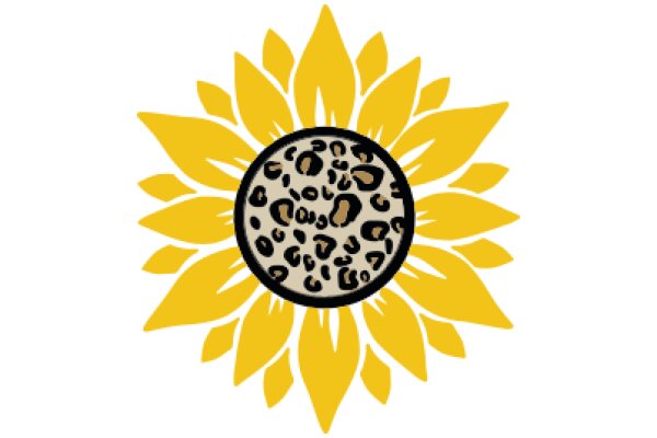 Sunflower with Leopard Print Center