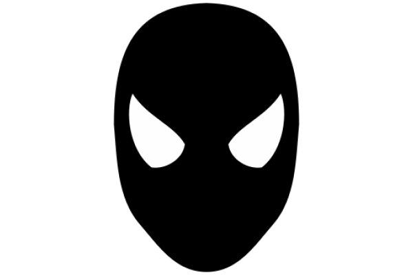 A Solid Black Mask on a White Background