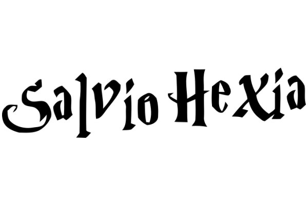 Stylized Text Artwork: 'Salvio Hexia' in Gothic Font