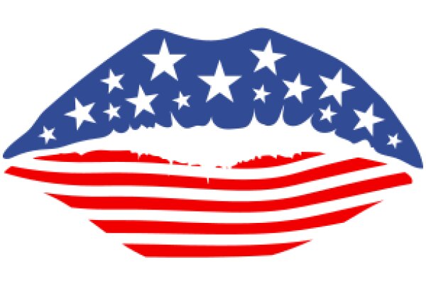 United States Flag Kissing Lip Logo