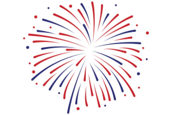 Vibrant Celebration: A Radiant Display of Red, White, and Blue Fireworks