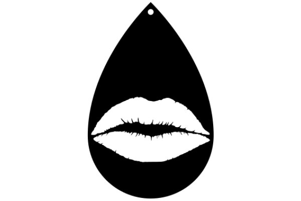 Silhouette of a Lips and Tear Drop