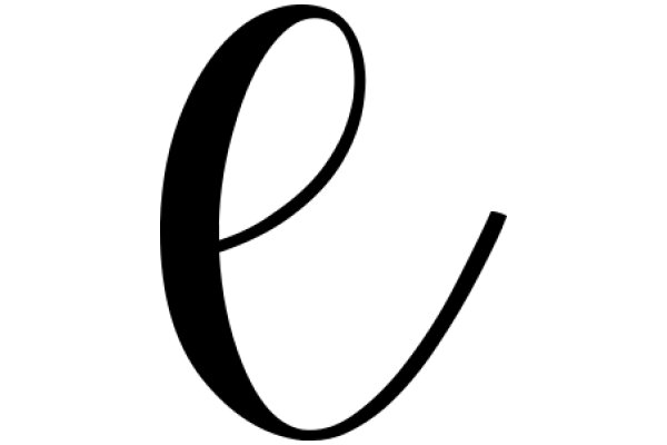 Simplistic Black Letter 'E' on a White Background