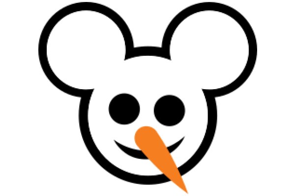 A Smiling Mickey Mouse with a Carrot Nose