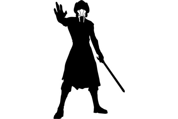 Silhouette of a Samurai with a Sword