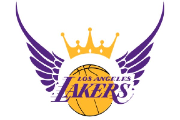 Los Angeles Lakers Logo with a Purple Crown and Wings