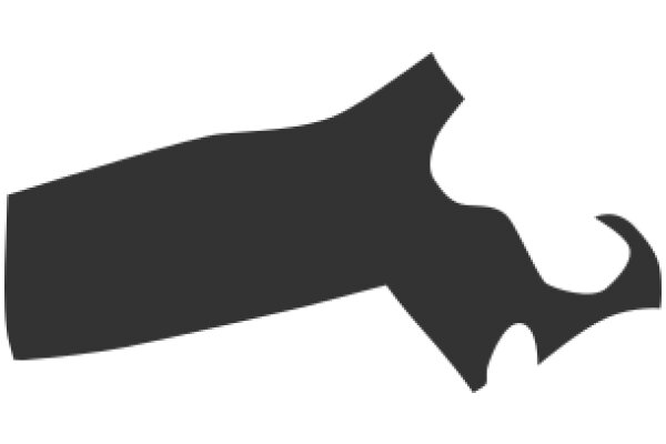 Stylized Black Silhouette of a Bat-like Shape