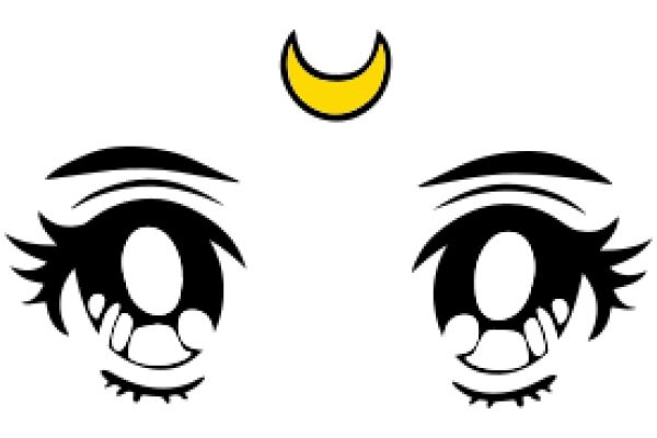 A Playful Interaction: A Moon and Eyes Emoji