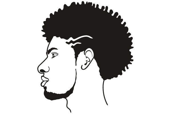 Stylized Portrait of a Man with a Fauxhawk