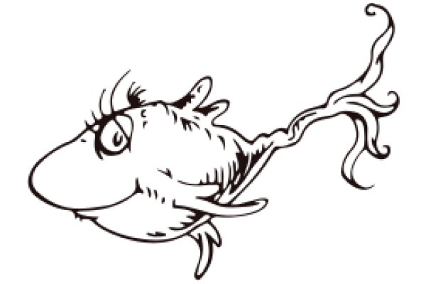 Whimsical Cartoon of a Fish with a Smile