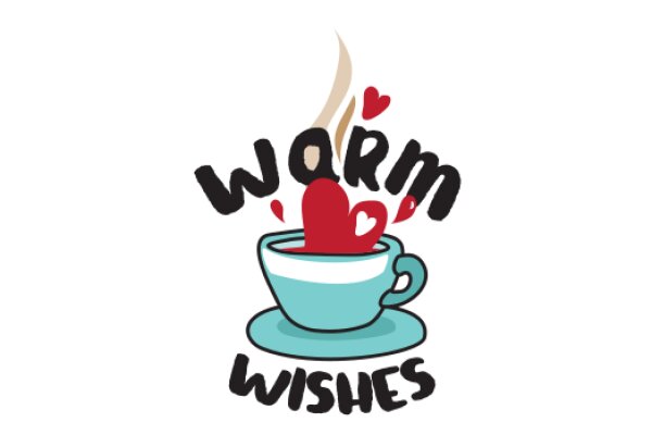 Warm Wishes: A Cozy Illustration of a Cup of Coffee and a Heart