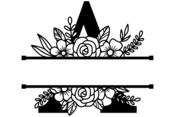 Stylized Floral Design with Letter A