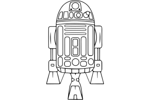 A Whimsical Illustration of a Droid from Star Wars