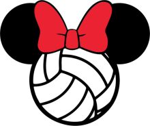 Minimalist Mickey Mouse Volleyball Logo