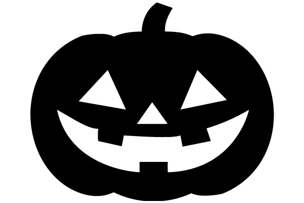 Halloween Symbol: A Silhouette of a Pumpkin with a Smiling Face