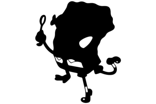 Silhouette of a Character with a Brush in Hand