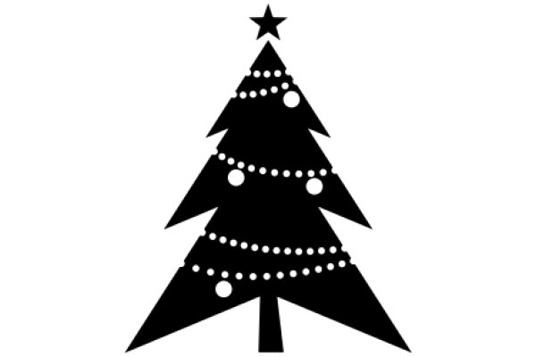 A Festive Christmas Tree Silhouette