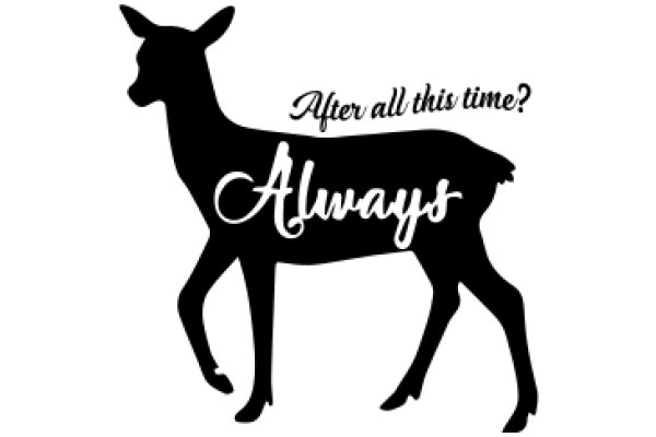 Always: A Silhouette of a Deer with a Thought-Provoking Question