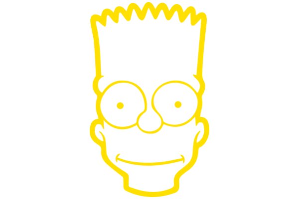 Simplistic Yellow Logo of Homer Simpson's Face