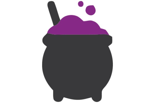 Purple Pot of Candy with a Spoon